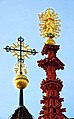 Strahlenkranzmadonna auf dem Turm der Marienkapelle in Würzburg (nach einem Modell Jakobs van der Auwera 1713 von dem Würzburger Goldschmied Martin Nötzel geschaffen)[4]