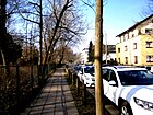 Beuthstraße von Ecke Kreuzgraben nach Westen, rechts im Bild der Brosepark