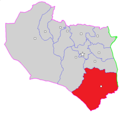 Map of Nehbandan County in South Khorasan province