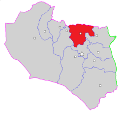 Map of Ghayen County in South Khorasan province