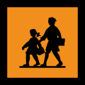 School bus sign - schoolchildren transportation (Austria)