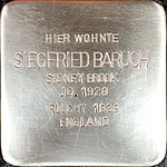 Stolperstein für Siegfried Baruch