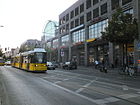 Blick in die Bahnhofstraße vom Elcknerplatz aus, rechts Forum Köpenick