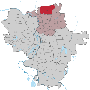 Lage des Stadtteils Seeben (Halle) in Halle (Saale) (anklickbare Karte)