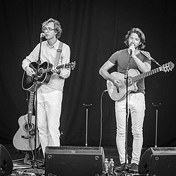 Kings of Convenience performing in 2016