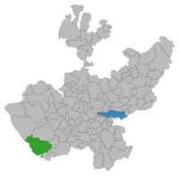 Location of the municipality in Jalisco
