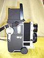 Side view showing film winder