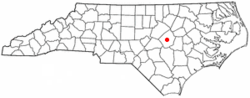 Location of West Smithfield, North Carolina