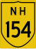 National Highway 154 marker