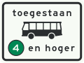 C22a6: Onderbord bij bord C22a: milieuzone toegankelijk voor bussen emissieklasse 4 tot en met 6