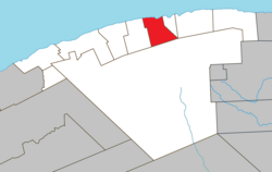 Location within La Haute-Gaspésie RCM