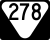 State Route 278 marker