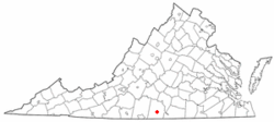 Location of South Boston, Virginia