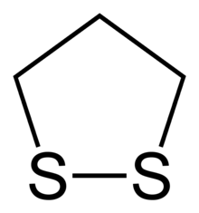 Skeletal formula of 1,2-dithiolane