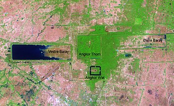 Satellittbilde av Angkor