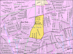 U.S. Census map of Baywood