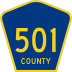 County Route 501 marker