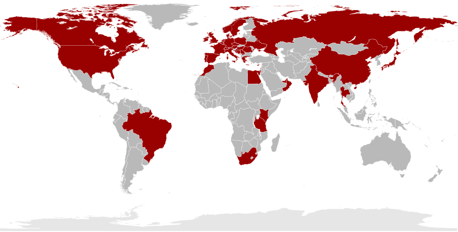 Swiss International Air Lines destinations, as of May 2019