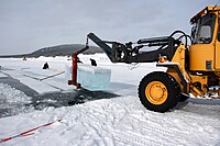 Torne river ice harvest