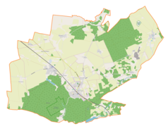 Mapa konturowa gminy Iłowo-Osada, na dole znajduje się punkt z opisem „Iłowo”