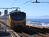 Metrorail train at the Kalk Bay station