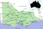 Karte von Australien, Position von Kerang hervorgehoben
