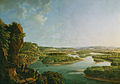 Blick vom Isteiner Klotz rheinaufwärts (um 1800), Bild von Peter Birmann