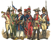 Polnische Soldaten zwischen 1697–1795.