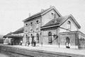 Het station van Nerem omstreeks 1900