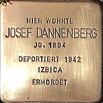 Stolperstein für Josef Dannenberg (St.-Anton-Straße 97)