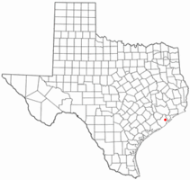 Location of Liverpool, Texas