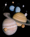 Image 15The Voyager program is an American scientific program that employs two interstellar probes, Voyager 1 and Voyager 2. They were launched in 1977 to take advantage of a favorable alignment of the two gas giants Jupiter and Saturn and the ice giants, Uranus and Neptune, to fly near them while collecting data for transmission back to Earth. After launch, the decision was made to send Voyager 2 near Uranus and Neptune to collect data for transmission back to Earth. (Full article…)