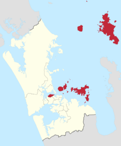 Location of Waitematā and Gulf Ward