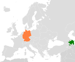 Haritada gösterilen yerlerde Azerbaijan ve Germany