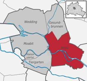 Poziția localității Berlin-Mitte