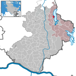 Elhelyezkedése Schleswig-Holstein térképén