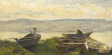 Fishing Boats on the Shores of Lake Neuchâtel