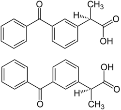 Strukturformel von Ketoprofen