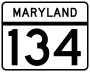 Maryland Route 134 marker