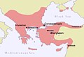 Byzantine Empire (286/395–1453 AD) in 1180 AD.