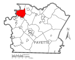 Location of Jefferson Township in Fayette County