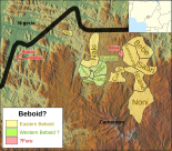 Map of the Beboid languages