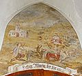 Darstellung der Legende „Maria im Dorn“ über dem südlichen Innenportal