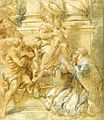 Thronende Madonna mit Kind, Johannes dem Täufer und dem Hl. Stefan von Pietro da Cortona
