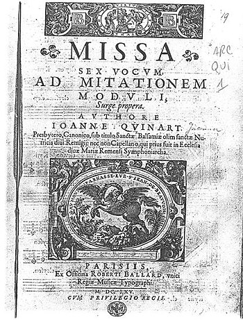 Quinart - Missa Surge propera 1665