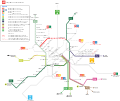 FL-Linien und U-Bahn-Netz in Rom (2020)
