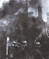 Japanese troops burning residential districts in the January 28 Incident