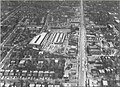 Aerial view of Eglinton Carhouse in 1948