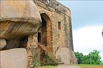 Madan Mahal on the top of hill upon a large boulder rock