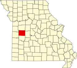 Karte von Henry County innerhalb von Missouri